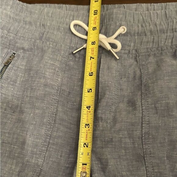 Athleta Blue Chambray Cabo Linen Jogger Pants Size 4 Style#: 530642 - Picture 6 of 11